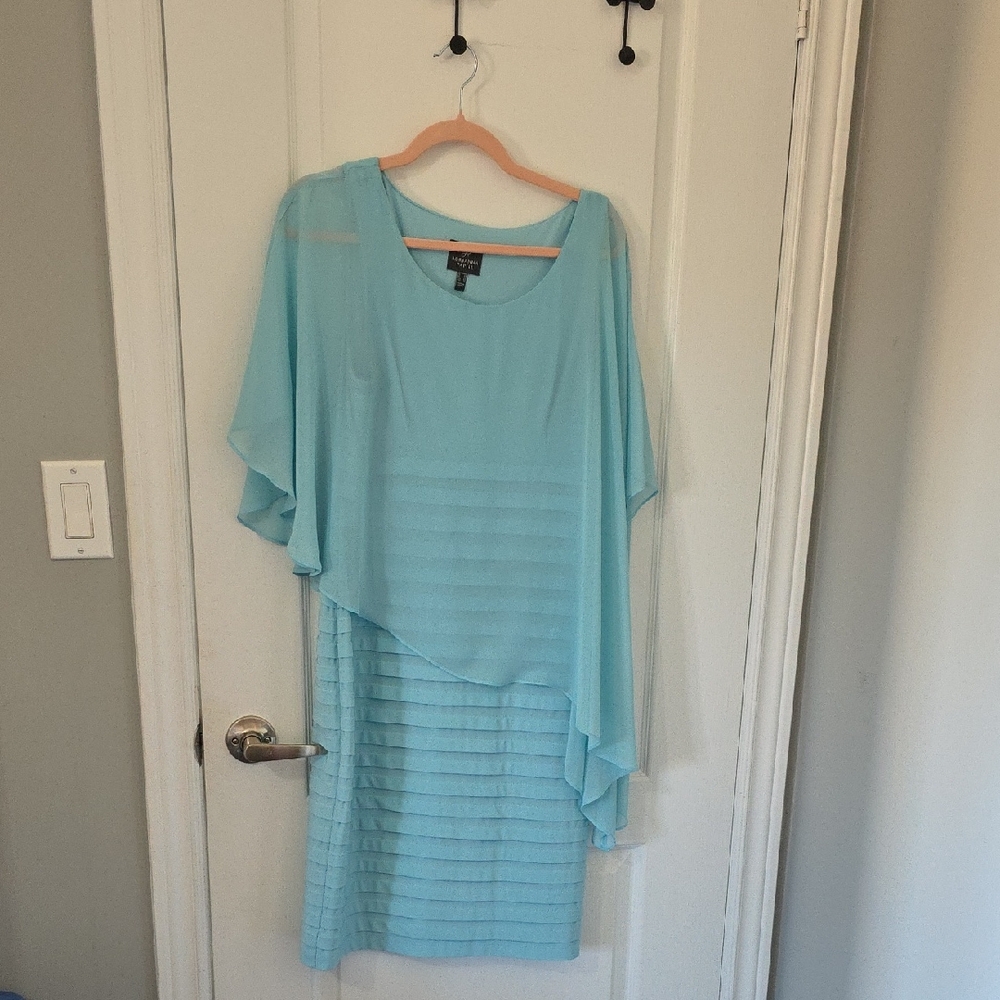 Adrianna Papell Light Blue Asymmetrical Dress